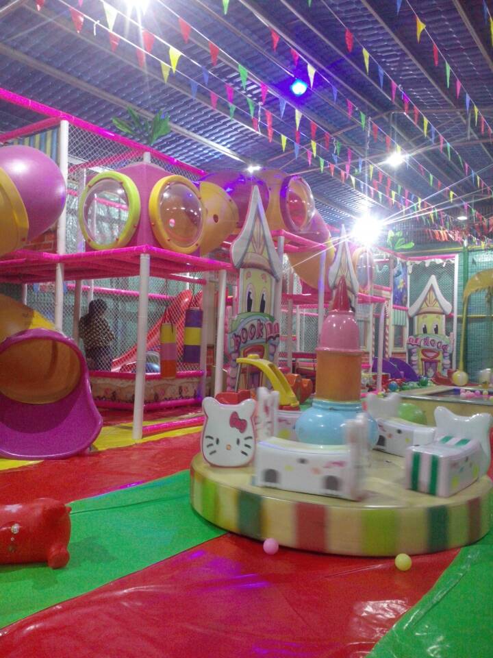 Inside playground equipment