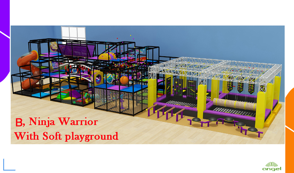 Ninja warrior with soft playground