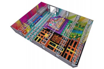 Large trampoline park with indoor playground Large trampoline park with indoor playground
