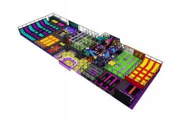Trampoline park with ninja course Trampoline park with ninja course