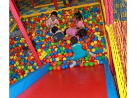 Dinosaur toys fighting, fun with kids at indoor playground Dinosaur toys fighting, fun with kids at indoor playground